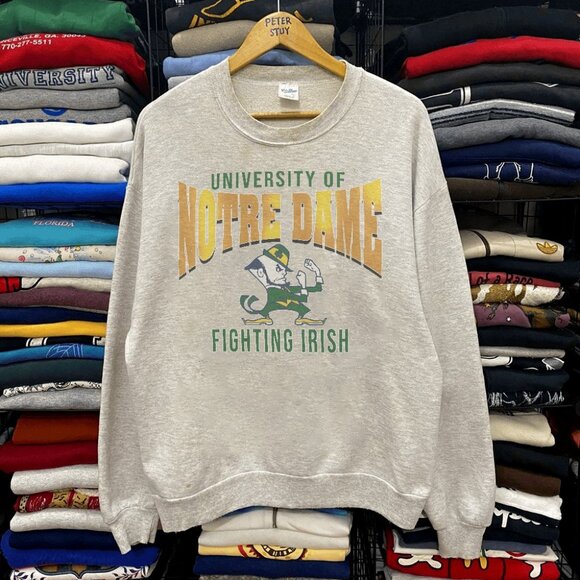 Vintage University of Notre Dame Fighting Irish Sweatshirt Notre Dame Shirt tee - Picture 1 of 2